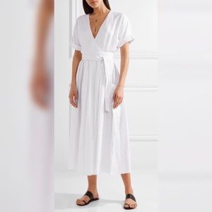 Mara Hoffman Organic Linen Wrap Midi dress
